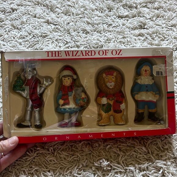 Vintage 90s The Wizard Of Oz Kurt Adler Christmas Ornament Set Dorothy Tin Man L - Picture 1 of 12